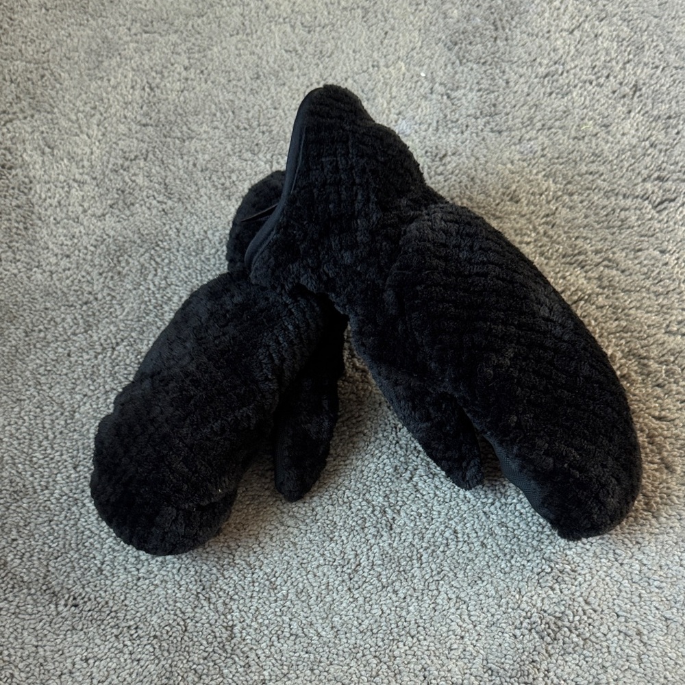Swiss Tech Black Fleece Thermal Winter Mittens SIZE L/XL